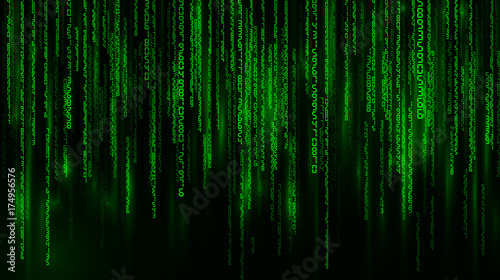matrix. falling numbers. vector background