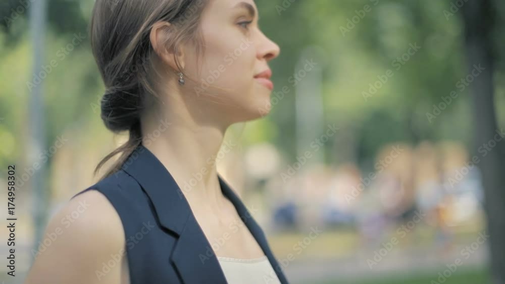 Attractive woman enjoying a beautiful summer day Attractive woman enjoying a beautiful summer day