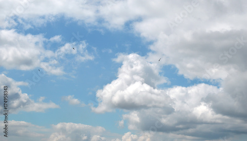 Beautiful blue sky with clouds