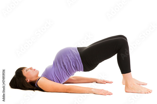 pregnant woman doing exercises