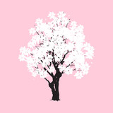 Vector traditional japanese tree