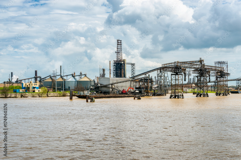 Heavy Industry along the Mississippi River in New Orleans