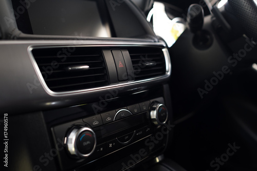 Interior of a modern car, Car Air Conditioner..