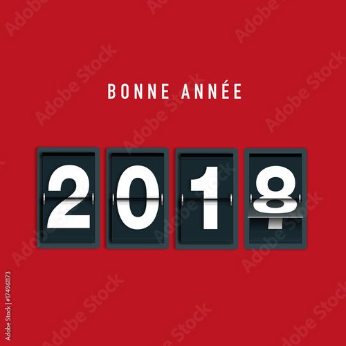 2018 - carte de vœux - vœux - entreprise - année - sobre - classique - chic, carré - bonne année
