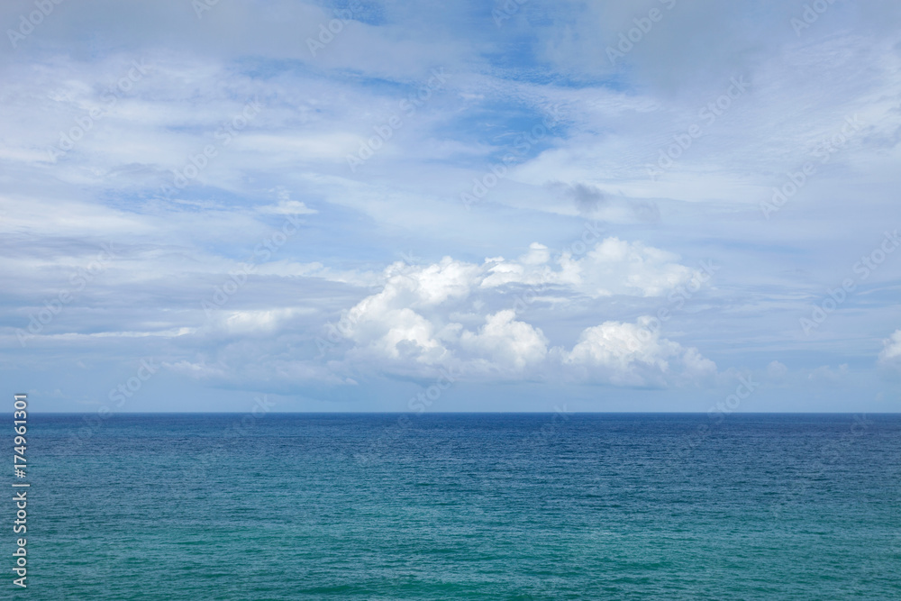 tropical andaman sea with blue sky and clouds in summer season. tropical andaman sea with blue sky and clouds in summer season.