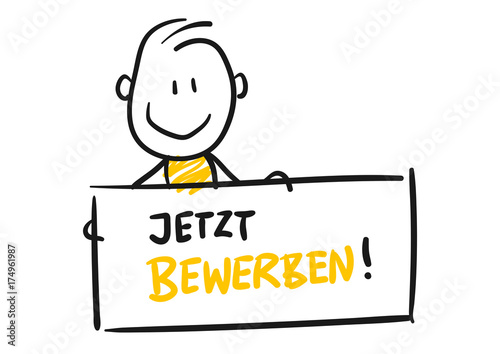 Strichfiguren / Strichmännchen: Bewerbung. (Nr. 105)