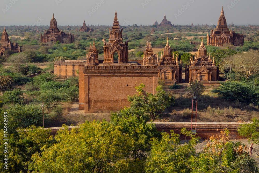 Myanmar Bagan pagodas overview