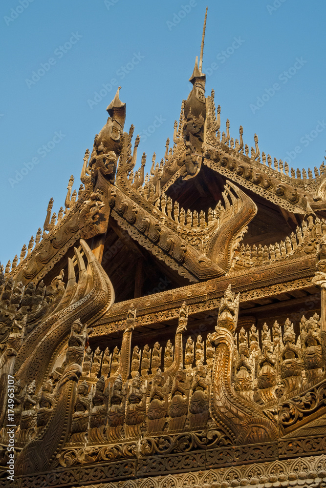 Myanmar Mandalay Shwenandaw golden palace monastery Myanmar Mandalay Shwenandaw golden palace monastery