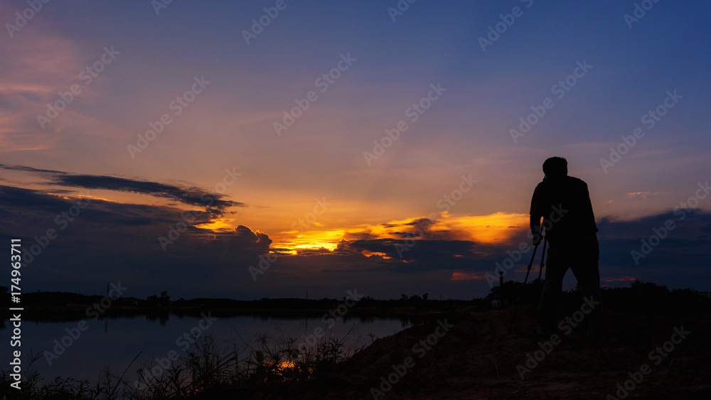 Silhouette of a photographer