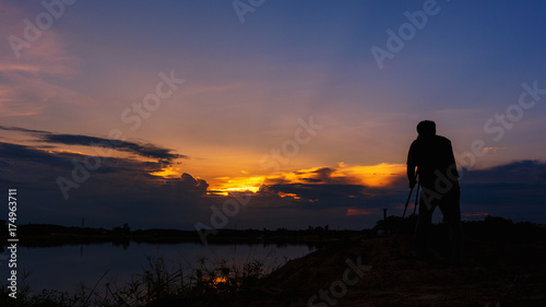 Silhouette of a photographer