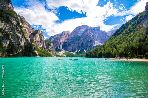 Braies lake in South Tyrol