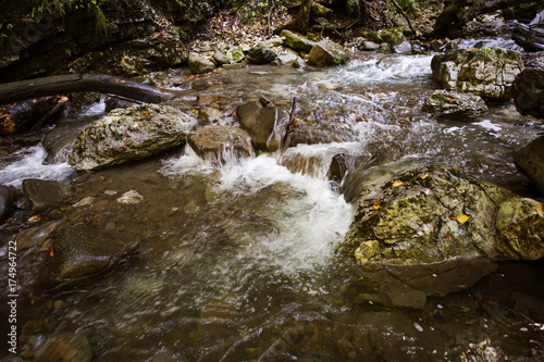 Curak creek in Vrajzi prolaz (Devil's passage) trip place near Skrad in Gorski kotar, Croatia