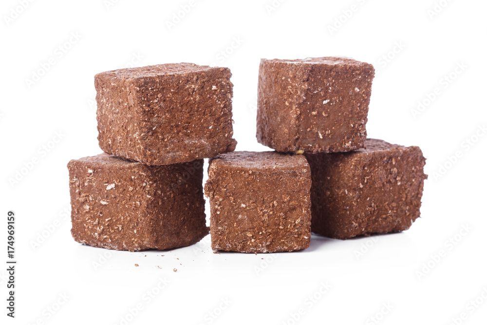 Tasty Turkish delight isolated on white Tasty Turkish delight isolated on white
