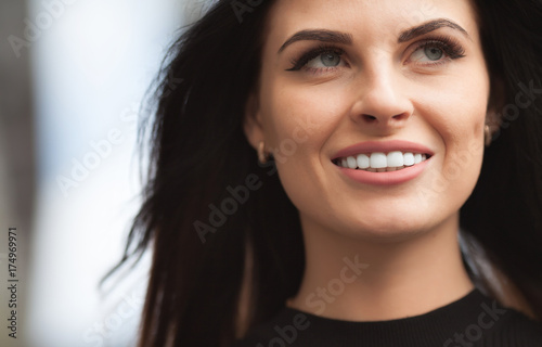 Close Up Of Woman With Beautiful Teeth And A Perfect Smile
