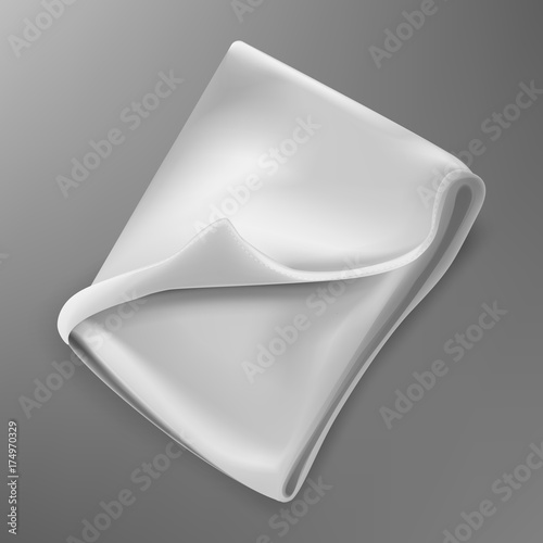 Beautiful, realistic, soft and warm folded fleece blanket. Mockup for your pattern