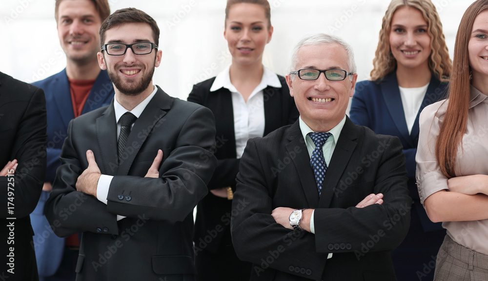 closeup portrait of a leading business team. closeup portrait of a leading business team.