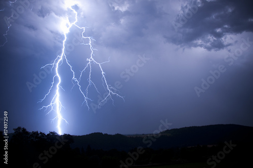 Fototapeta lightning storm