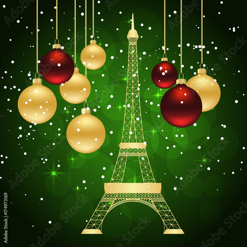 greeting card with Eiffel tower