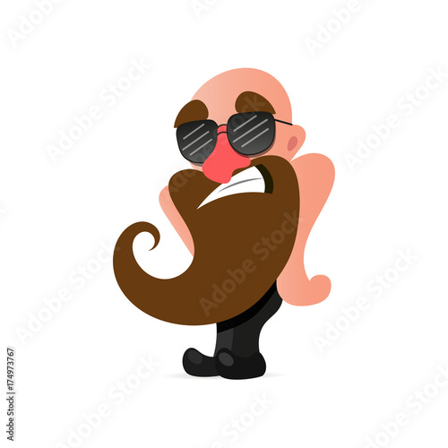 Cool vector hipster man