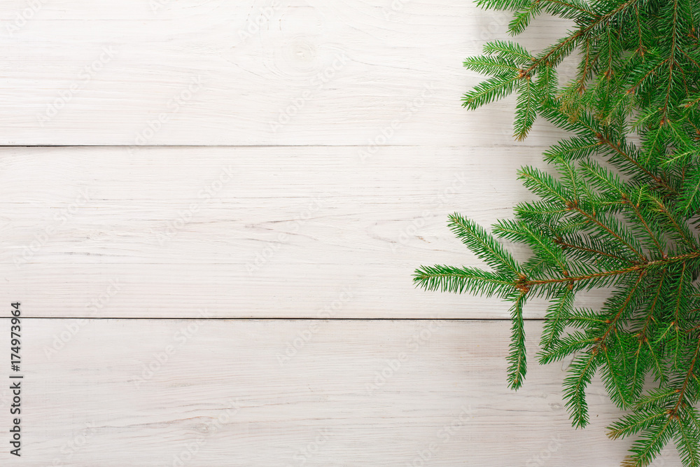 Christmas tree branches background