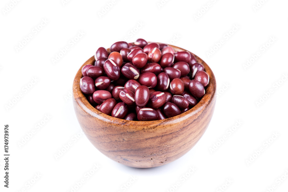Red adzuki beans isolated on a white background Red adzuki beans isolated on a white background