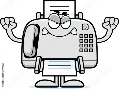 Angry Cartoon Fax Machine