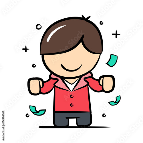 become a businessman. big dreams illustration