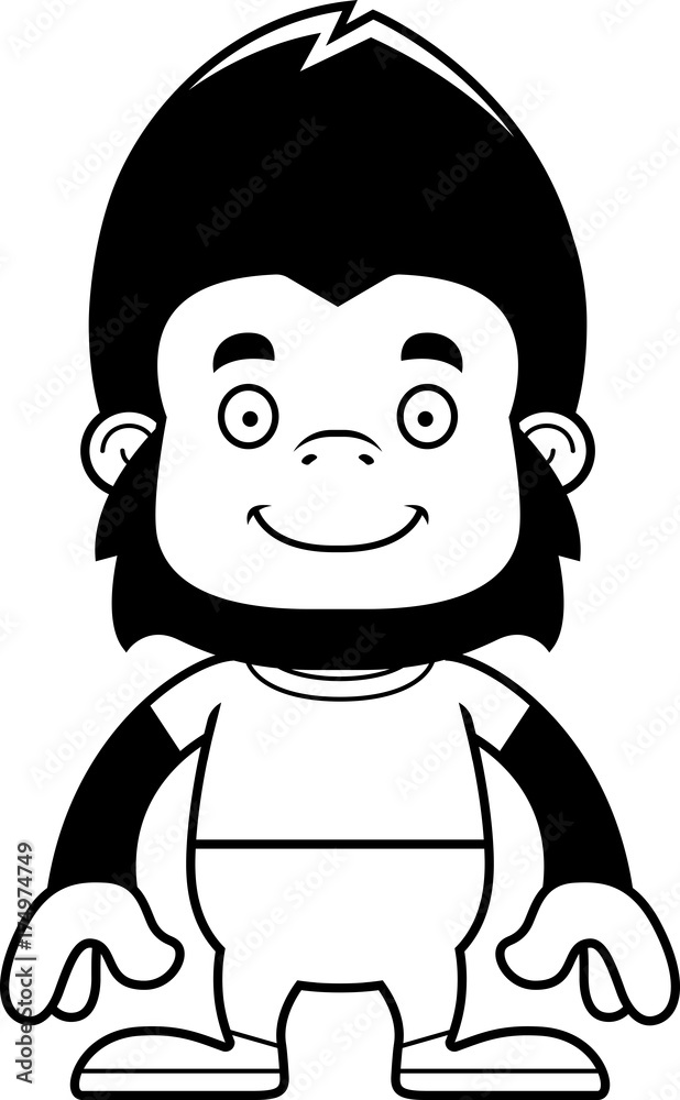 Cartoon Smiling Gorilla