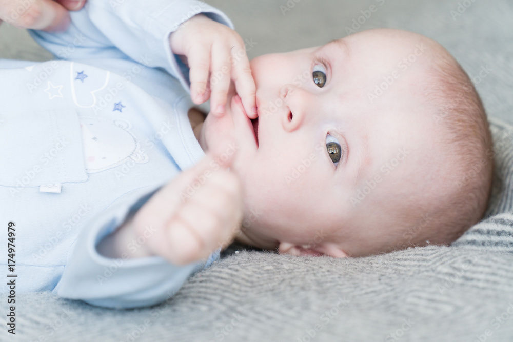 Close-up portrait sweet adorable child. Indoors shot, concept image Close-up portrait sweet adorable child. Indoors shot, concept image