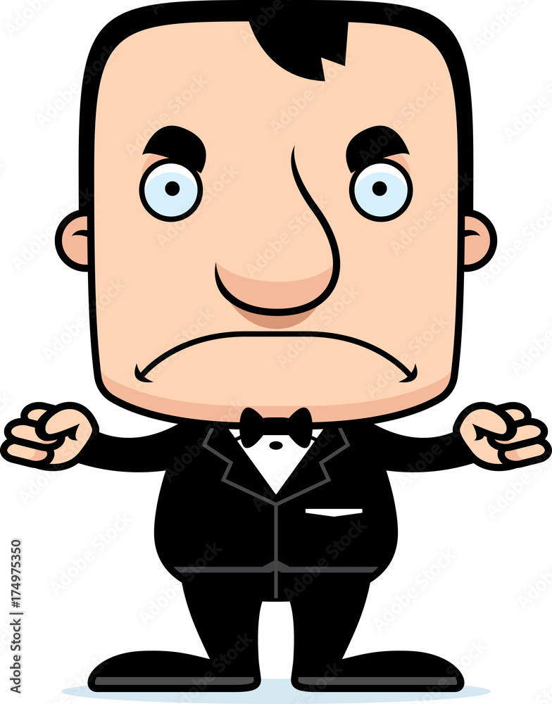 Obraz premium Cartoon Angry Groom Man