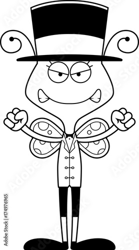 Cartoon Angry Ringmaster Butterfly