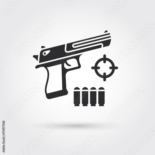 Gun modern icon