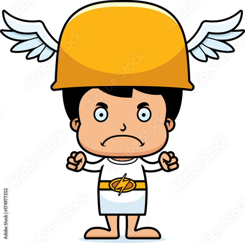 Cartoon Angry Hermes Boy