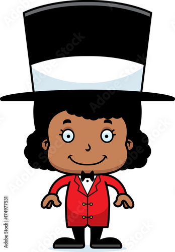 Cartoon Smiling Ringmaster Girl