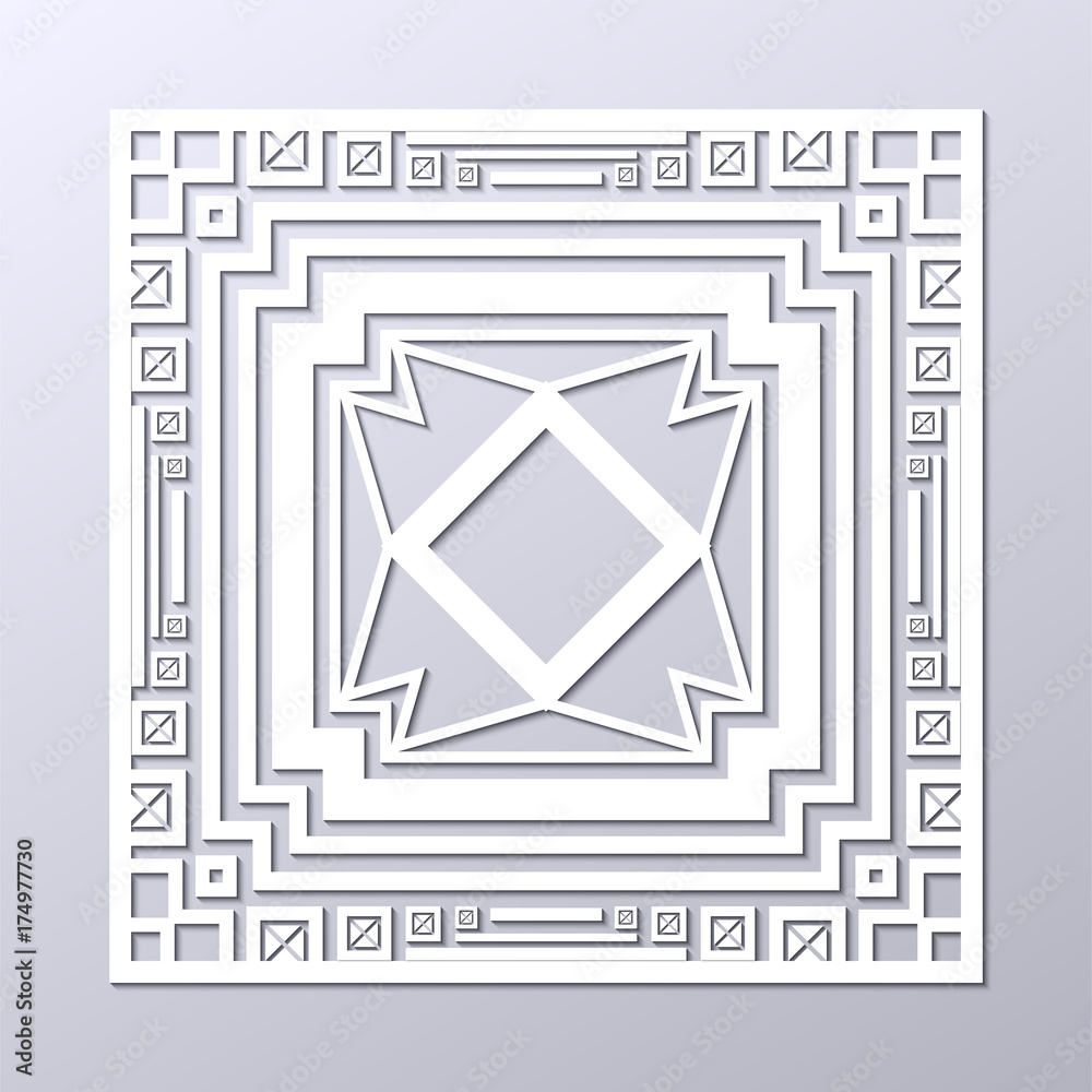 White art deco ornamental background. Template for design. Vector illustration eps10 White art deco ornamental background. Template for design. Vector illustration eps10