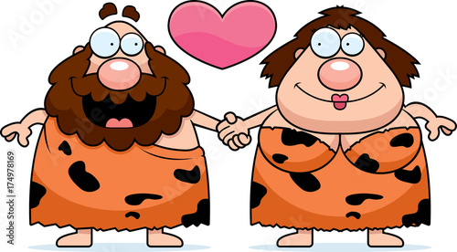 Cartoon Caveman Couple