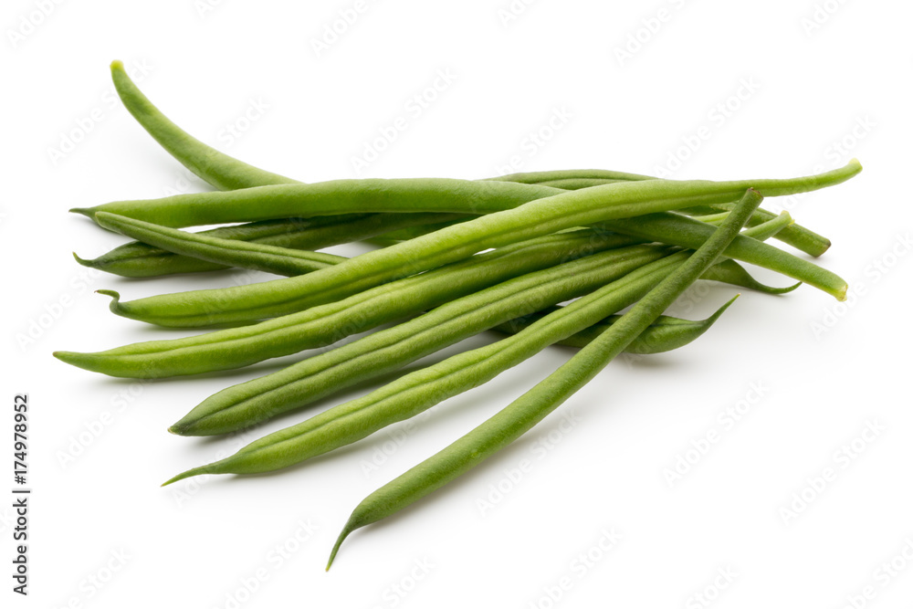 Green beans isolated on a white background. Green beans isolated on a white background.