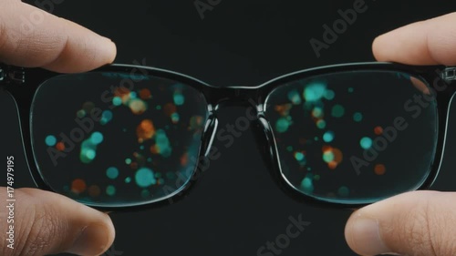 Augmented Reality Glasses Abstract Background