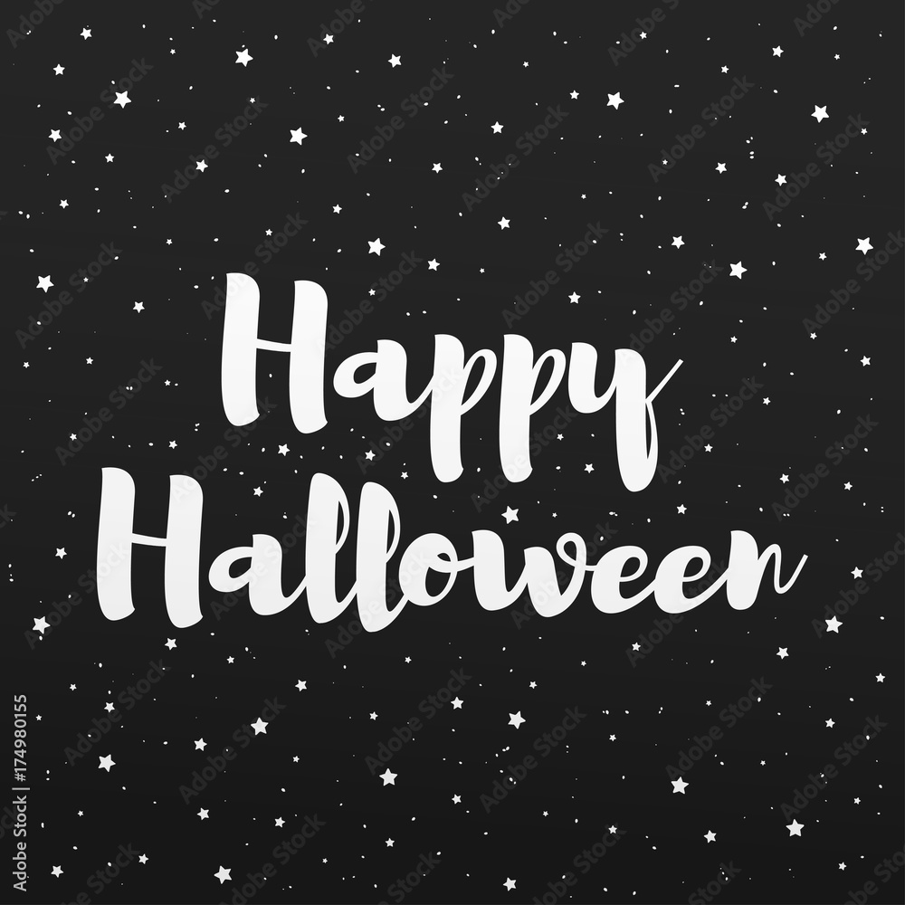 Happy Halloween. Halloween text banner. Vector illustration