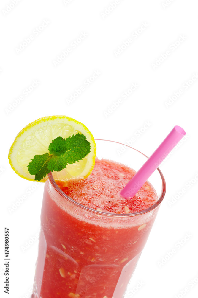Glass with watermelon smoothie Glass with watermelon smoothie