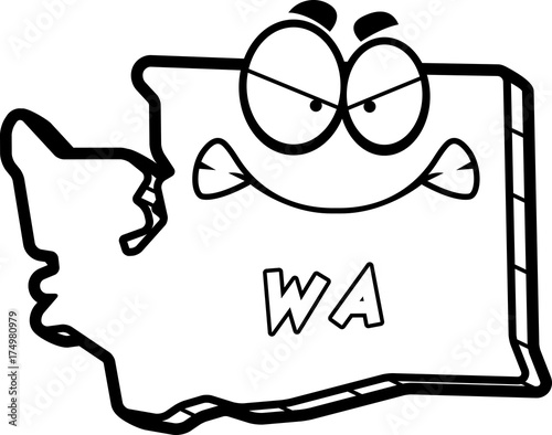 Cartoon Angry Washington