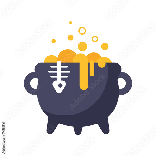 illustration of witch's kettle