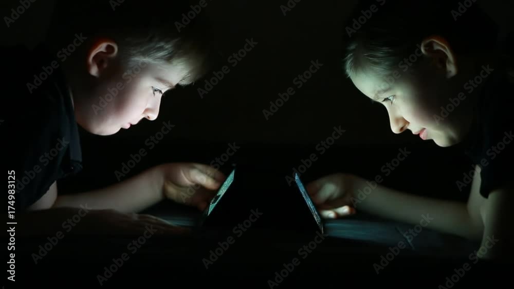 Children use smartphones Children use smartphones