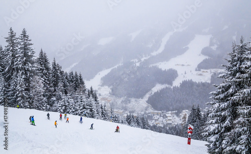 On the slopes of the ski resort Bad Gasteinl, Austria