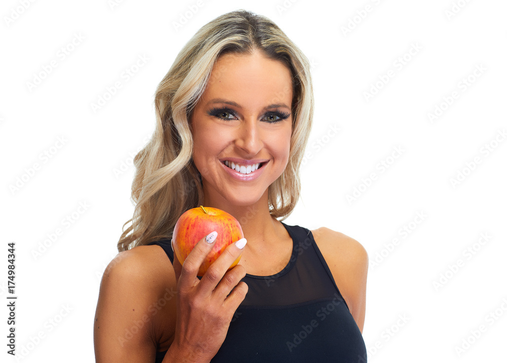 Fototapeta premium Woman eating apple