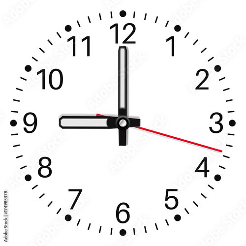 Clockface. Vector illustration isolated on white background
