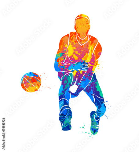 basketball player, ball