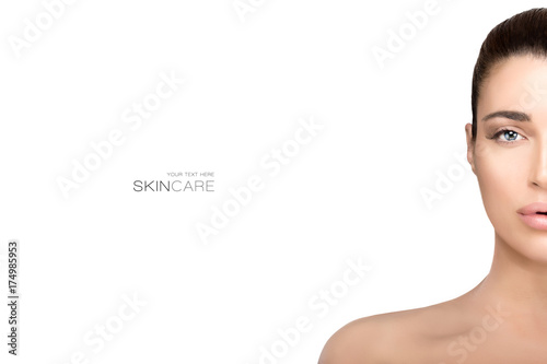 Spa and Skincare Concept. Natural Young Woman Face