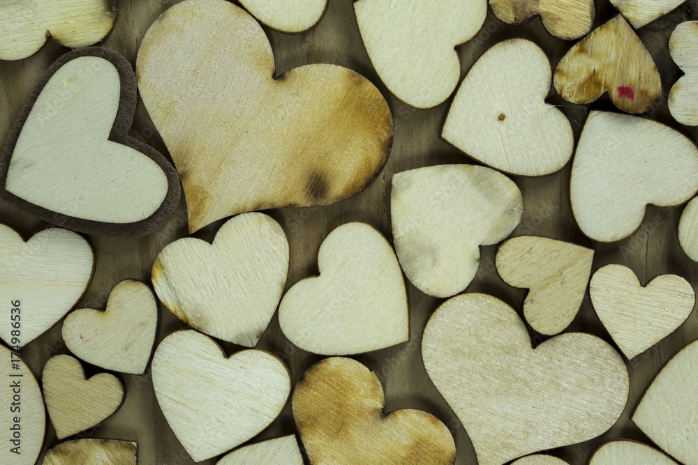 Obraz premium Wooden Hearts