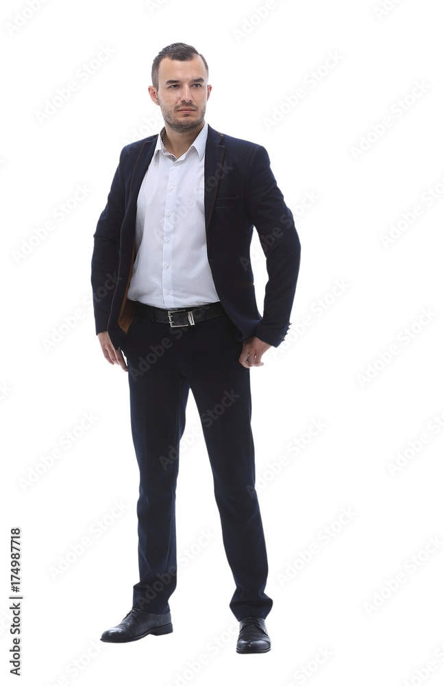 in full growth .portrait of successful business man. in full growth .portrait of successful business man.